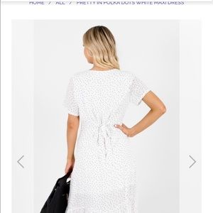 Bella Ella Boutique white polka dot dress